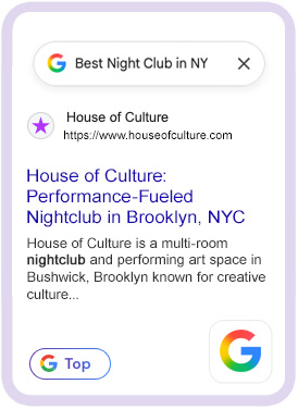 Google search result example